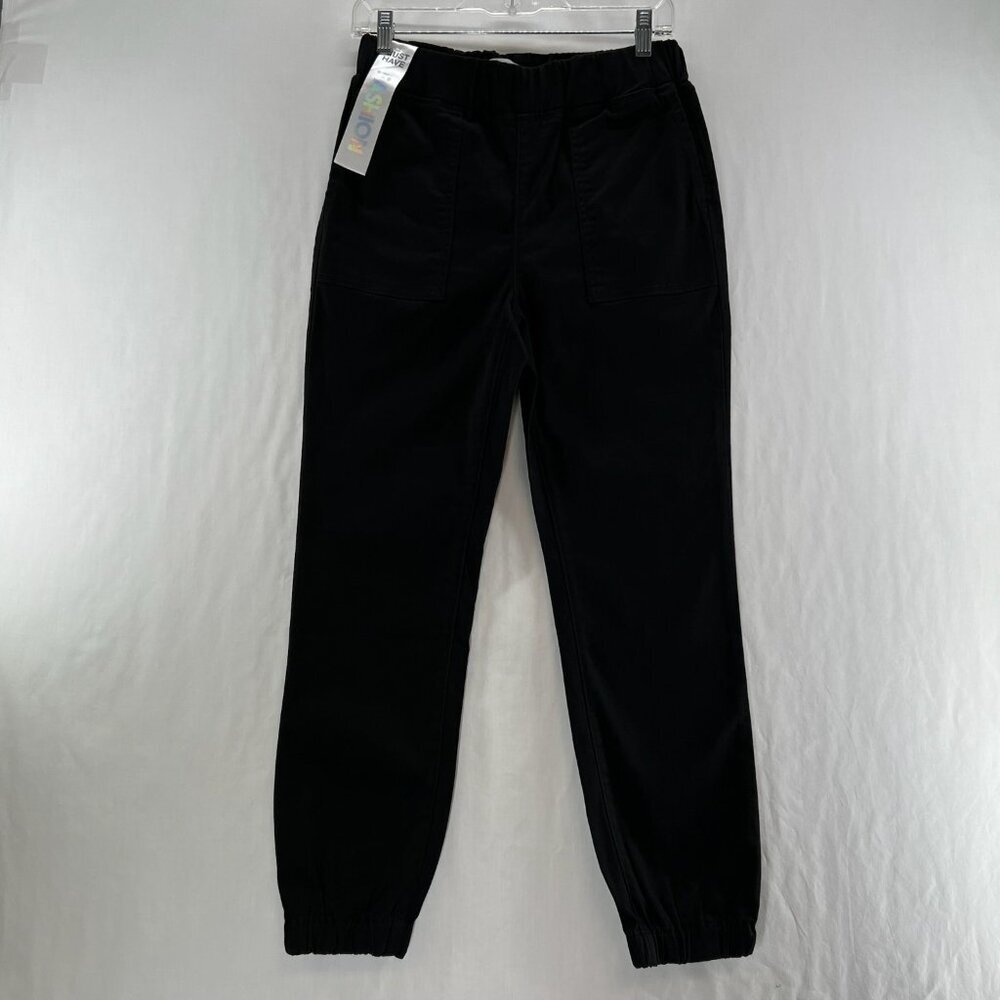 Tinseltown Pull-on Cargo Utility Jogger Pants Womens XS Stretch High Rise Black